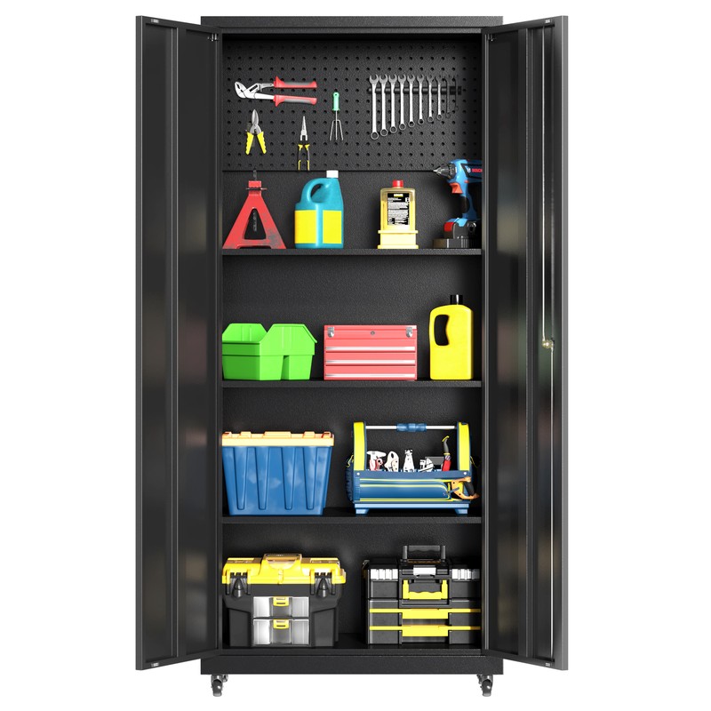 8pcs Rolling Garage Cabinet Set Storage Cabinet Tool Boxes Set Workshop Set gallery