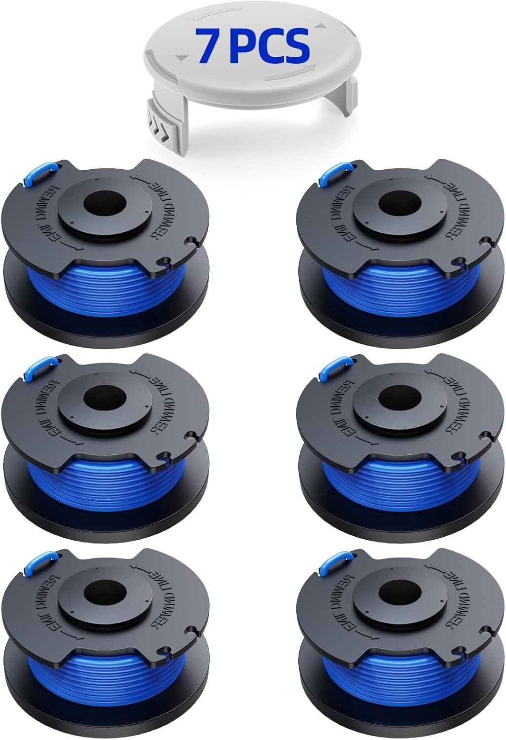 YWTESCH 7 Packs Weed Wacker String Replacement for Ryobi 6 Spools + 1 Cap gallery
