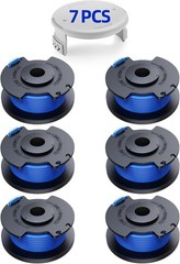 YWTESCH 7 Packs Weed Wacker String Replacement for Ryobi 6 Spools + 1 Cap