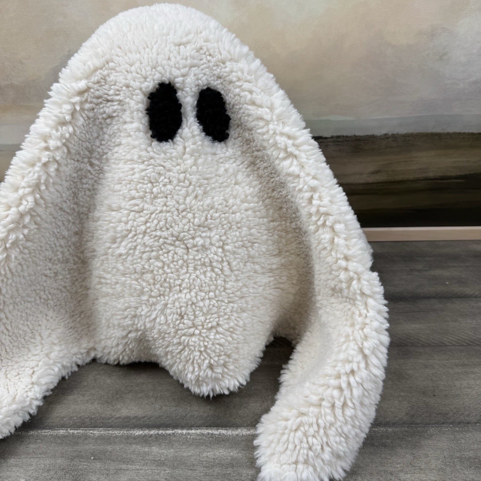 Pottery Barn Gus the Ghost Throw Pillow Decorative Detached Read Halloween NWOT gallery