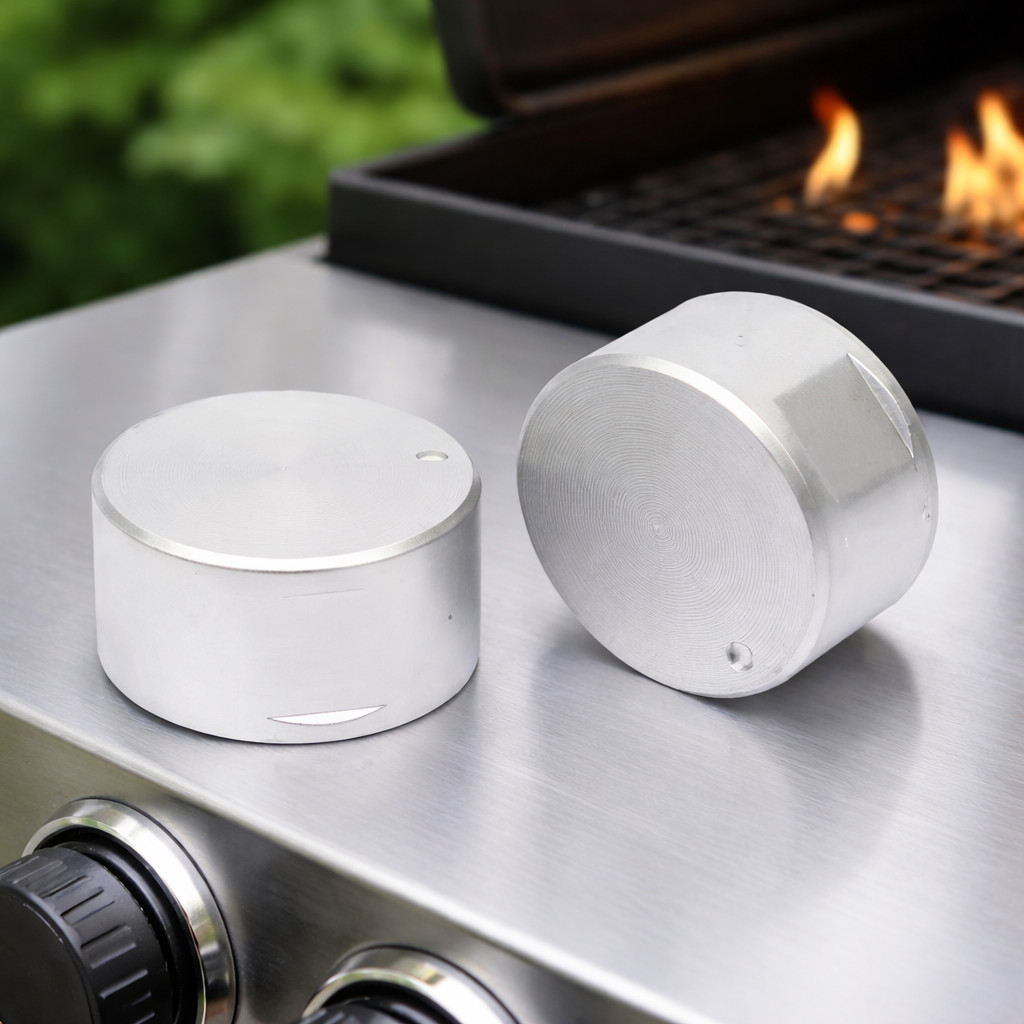 4x High-Quality Alloy Rotary Switches with Round Knobs – Gas Stove & Oven Burner gallery