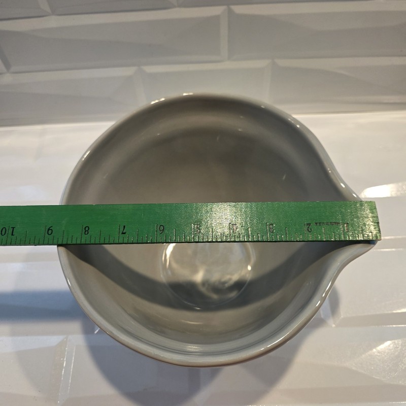 Pottery Barn Gray Rhodes Ceramic Nested Mixing Bowl with Spout Farmhouse Neutral gallery