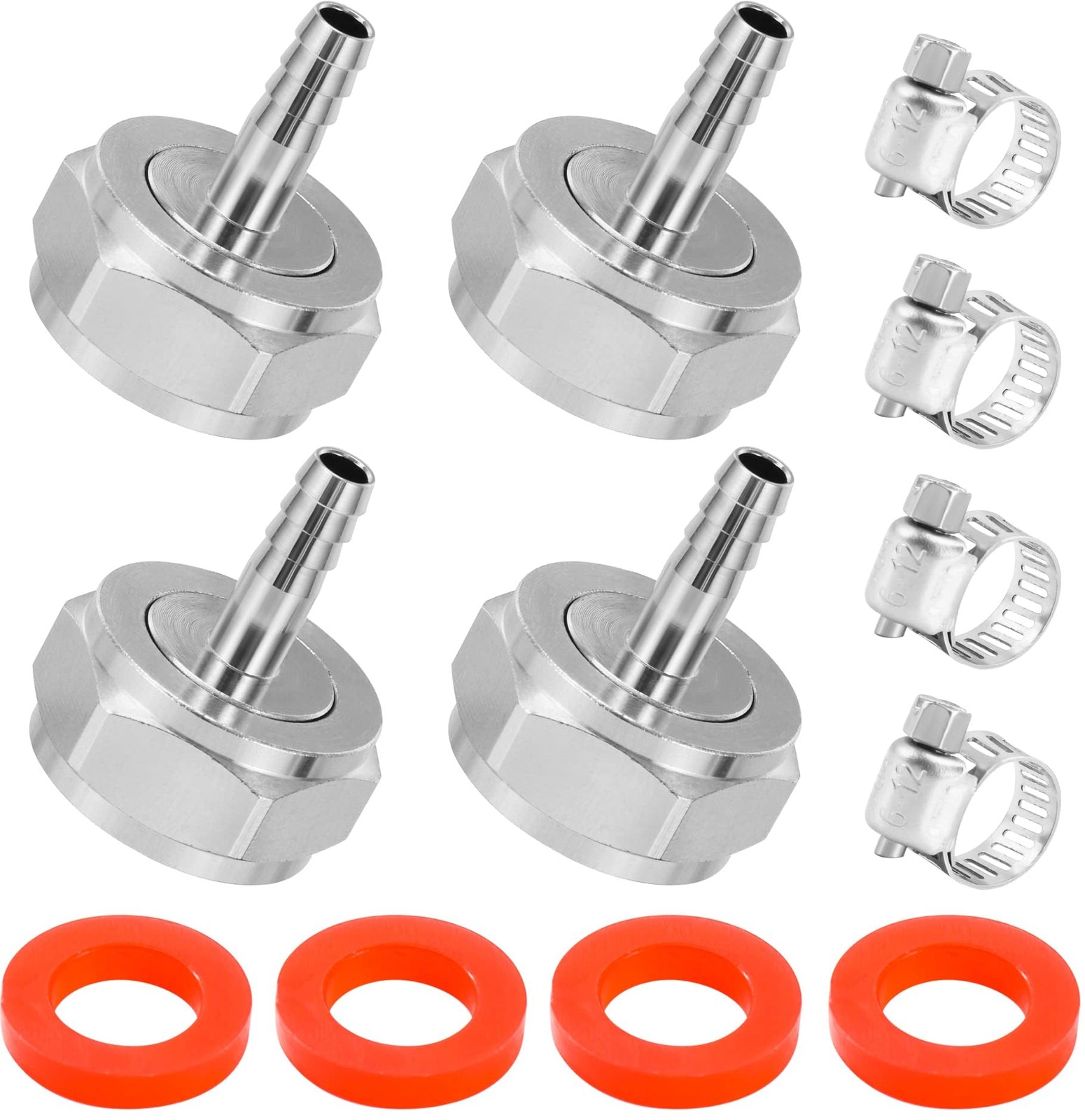 Keg Coupler Barb Connector 1/4'' Barb G5/8 Thread Hex Nut 3/16 Beer Line Connect gallery