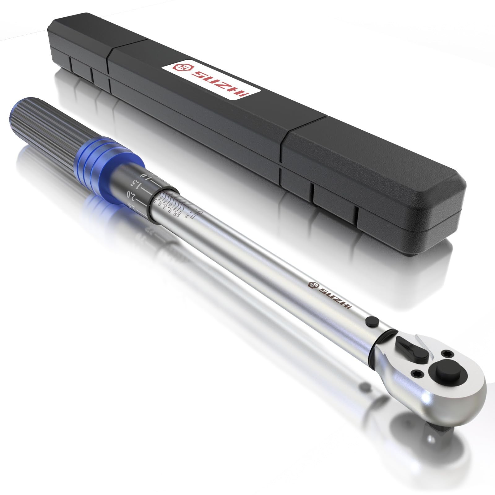 3/8 Inch Drive Torque Wrench 10-100ft.lb/13.6-135.6Nm, 72 Teeth, Longer 18.3'... gallery