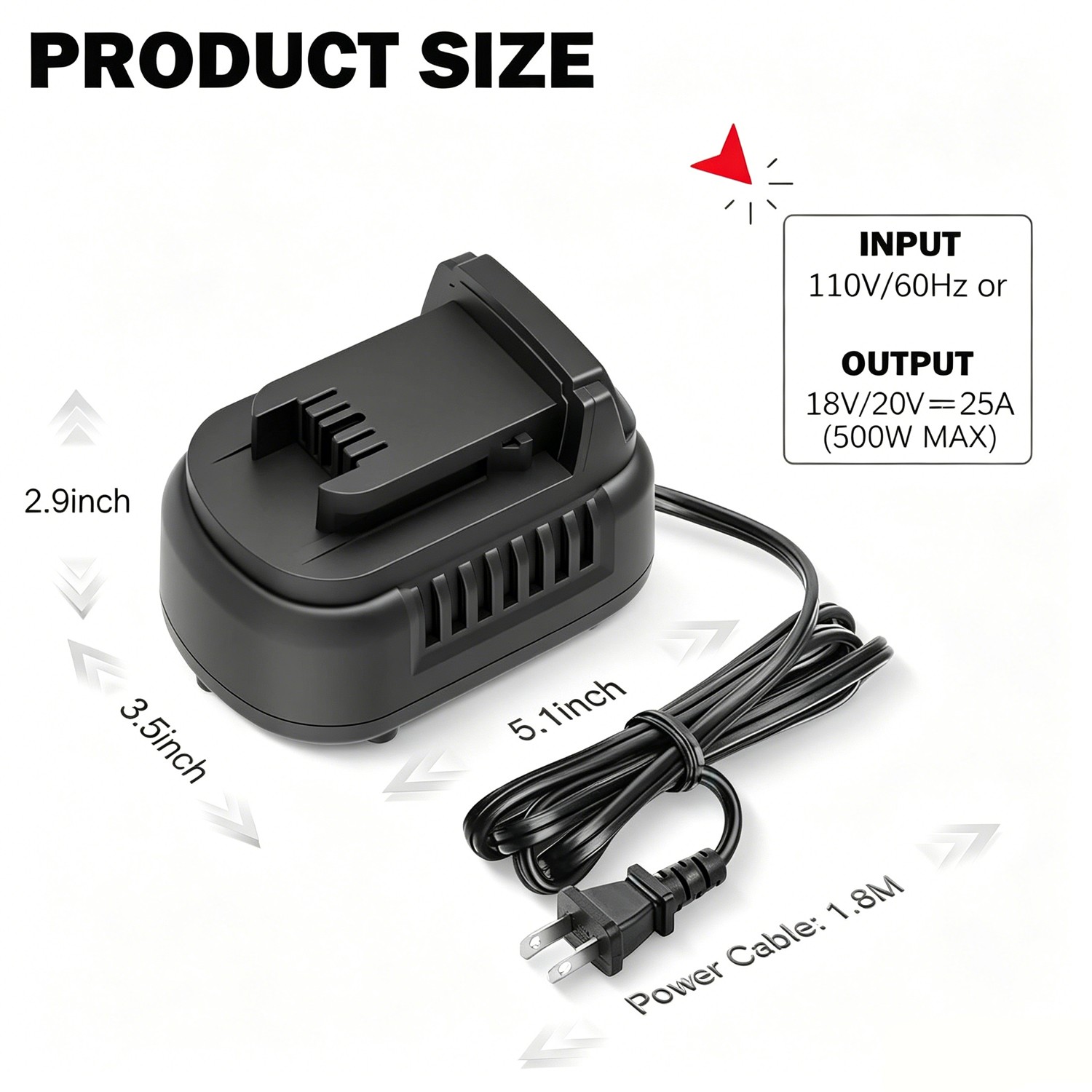 500W AC to DC Cord Plug Adapter Powered for Milwaukee for 18V Cordless Tools gallery