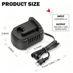 500W AC to DC Cord Plug Adapter Powered for Milwaukee for 18V Cordless Tools