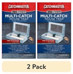 (2 pack) Catchmaster Reusable Multi-Catch Mouse Trap – Easy&Ready to Use Indoors