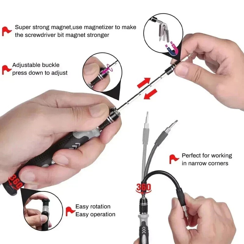 122 in 1 Precision Screwdriver Set Computer Repair Tool Kit Phone Magnetic Bit gallery