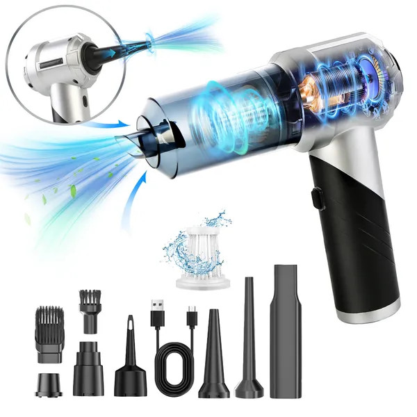 Cordless Car Vacuum Cleaner Portable Handheld Vacuum w/20000PA Suction Brushless gallery