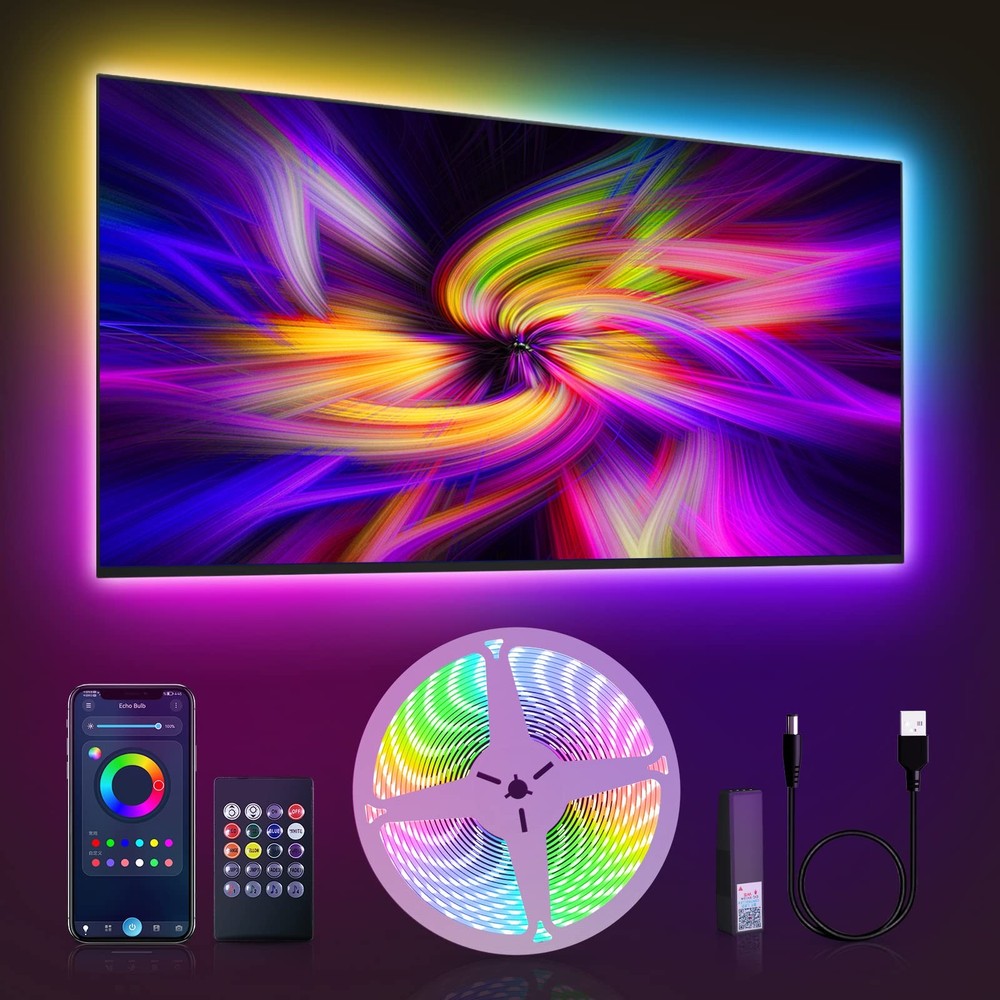 Color Changing Bluetooth LED Lights for TV, Smart App Control with 20ft Strip...