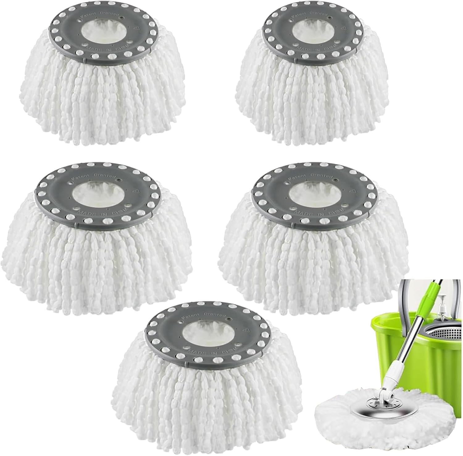 5 PCS Spin Mop Heads Replacement Refill for Old Hurricane Mr.Clean 360 Magic gallery