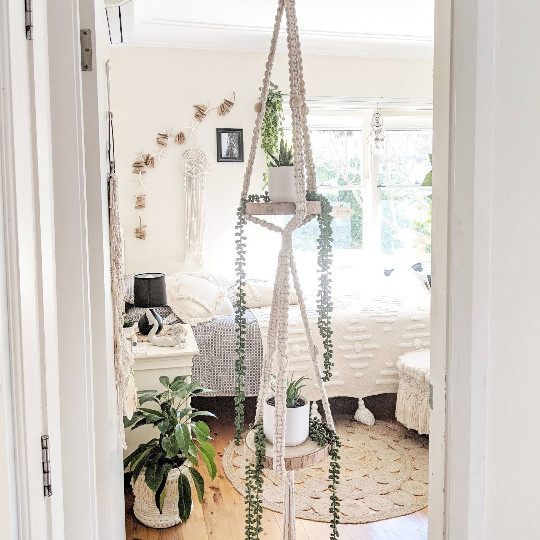 Macrame Plant Hanger Shelf - Handmade | Macrame Hanging Shelf gallery