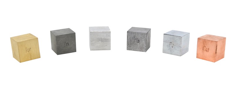 Density Cubes Set - 6 Metals - For Density Investigation - Eisco Labs gallery