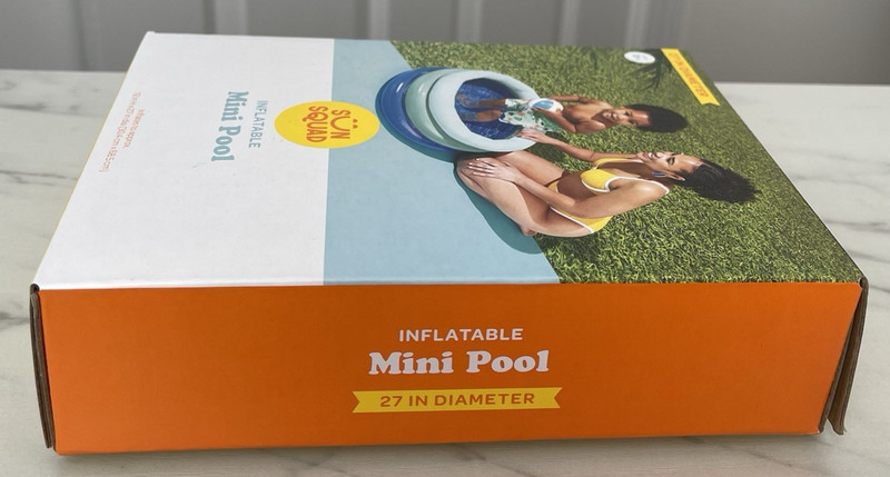 Sun Squad Inflatable Mini Pool for children 27” Diameter Blue Green NEW IN BOX gallery