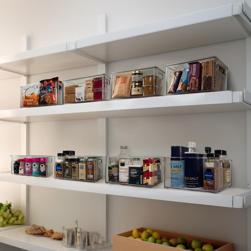 CLEARSPACE Plastic Pantry Organization and Storage 10"L x 6"W x 5"H, Clear gallery