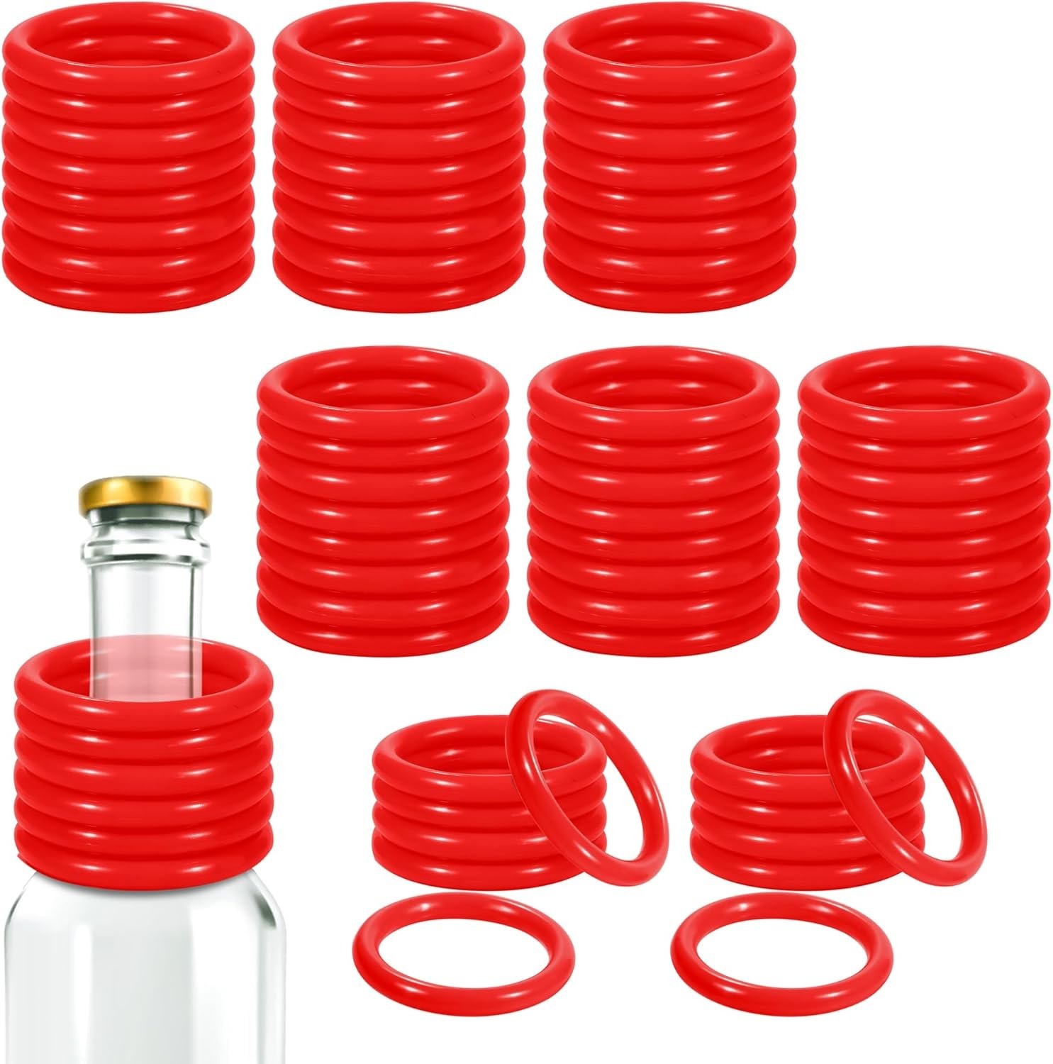60 Pack Plastic Ring Toss Rings 2.1 Inc For Carnival Party Games Red Target Toys gallery