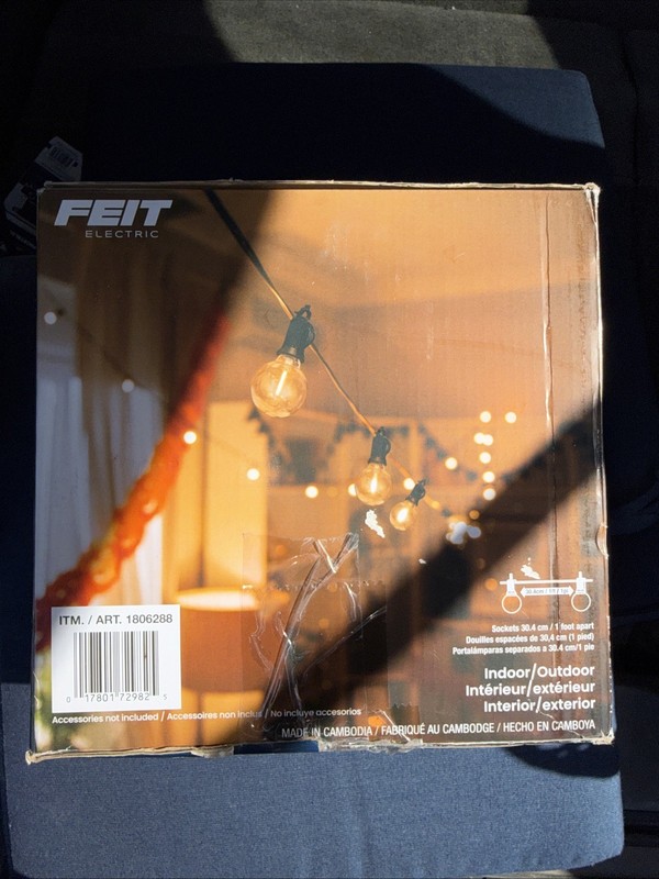 Feit Electric 50' LED Cafe String Light New In The Box Indoor/Outdoor gallery