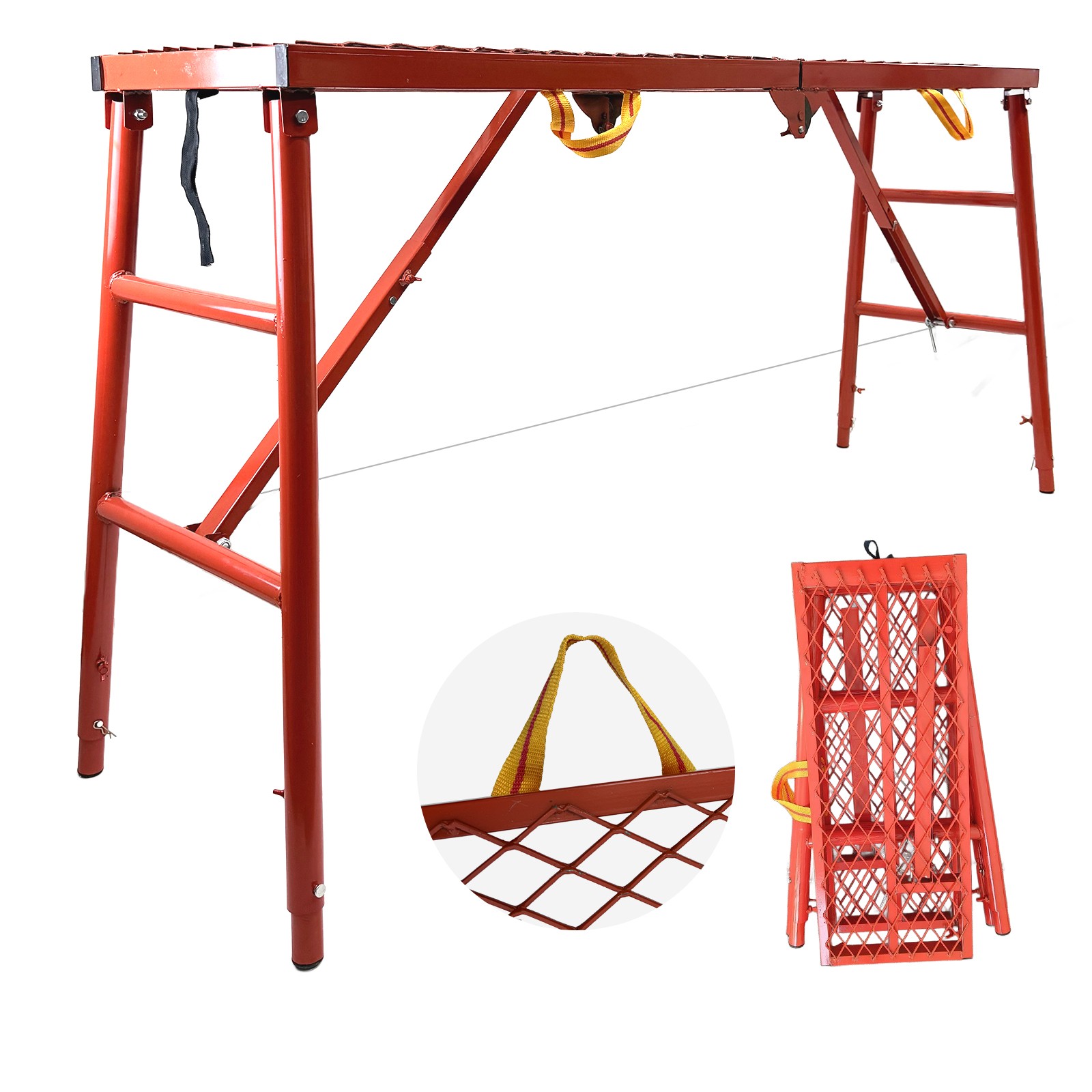 800 LBS Folding Scaffolding Platform 5 Levels Height Adjustable Work Platform gallery