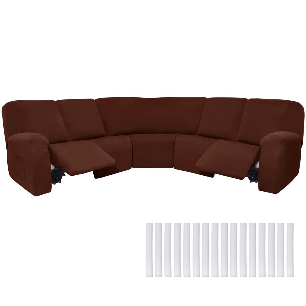 7 Pcs L Shape Sectional Recliner Sofa Covers 5 Seat Sectional Couch Covers Mi...