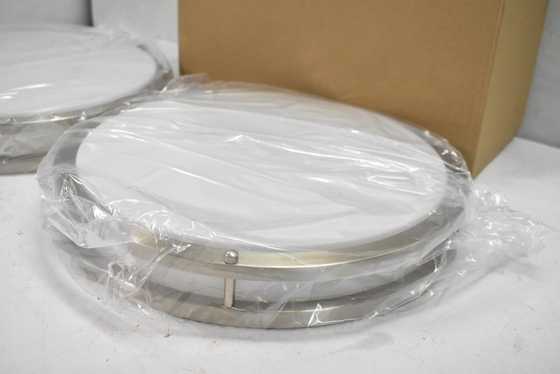 AKAARI LED Ceiling Light 2-Pack 11in Flush Mount 36W Dimmable 3000-6000K Nickel gallery