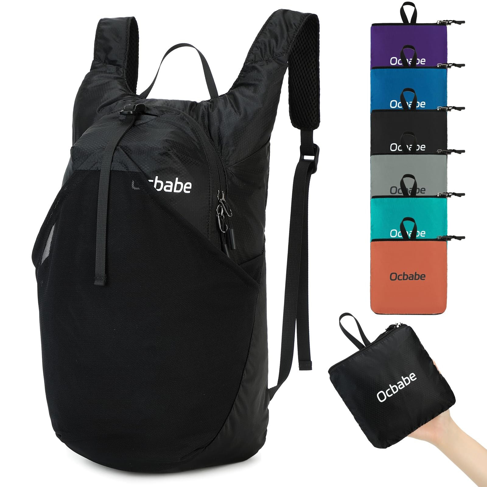 Ultra Lightweight Foldable Backpack,Water Resistant 25L Small Packable Hiking...