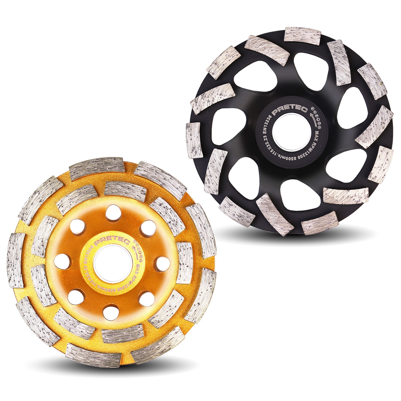 4PC 4-1/2" Diamond Cup Grinding Wheels Double Row Concrete 18 seg Angle Grinder gallery