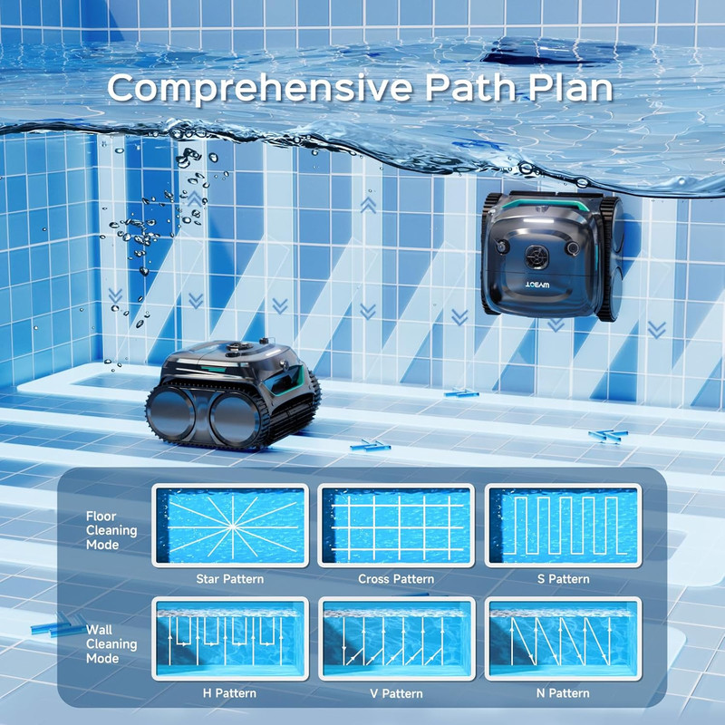 (2026 Upgrade) C2 Vision AI Camera Pool Vacuum for Inground Pools,Floor to Wate gallery