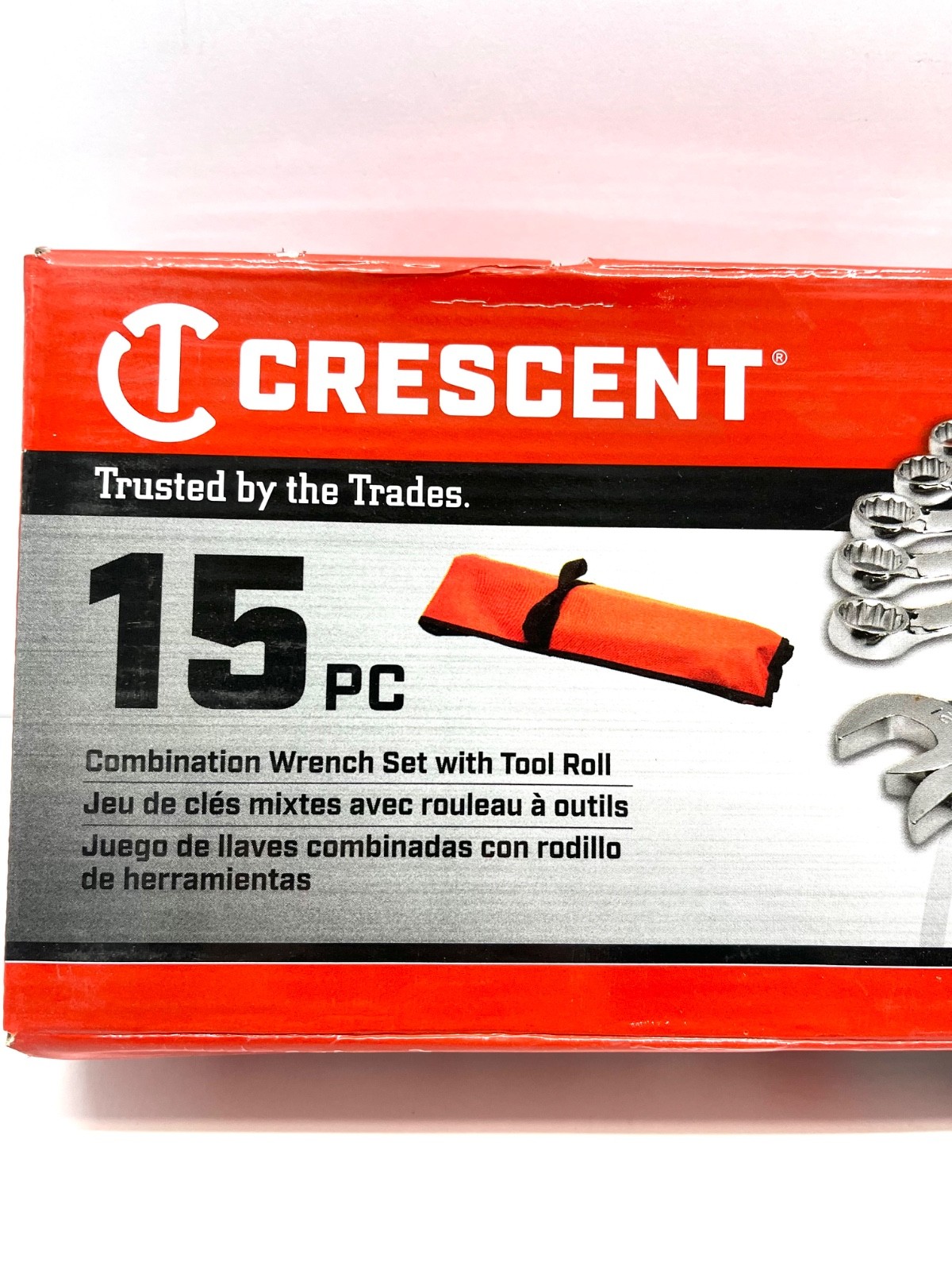 NIB Crescent 15pc Metric Combination Wrench Set w/Tool Roll, Polished, CCWS5-05 gallery