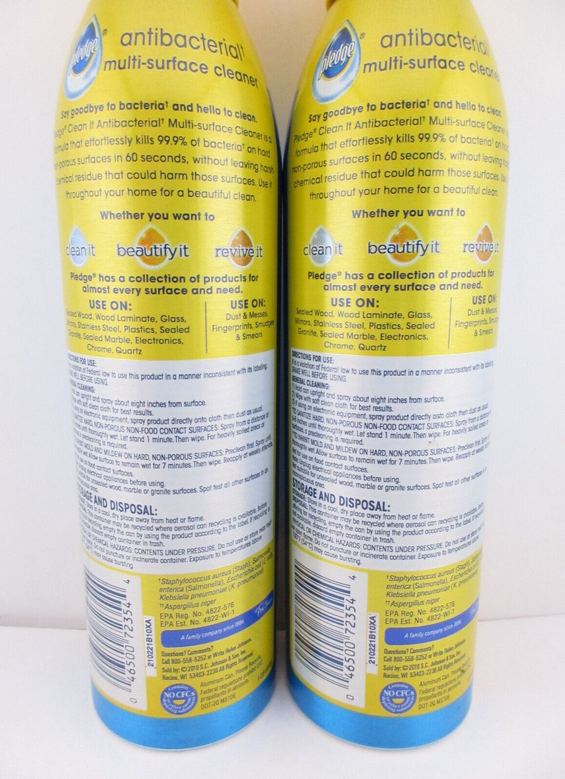 Pledge Antibac Multi Surface Cleaner, CITRUS, 9.7 oz ea, 2 pk - FREE SHIPPING!!! gallery