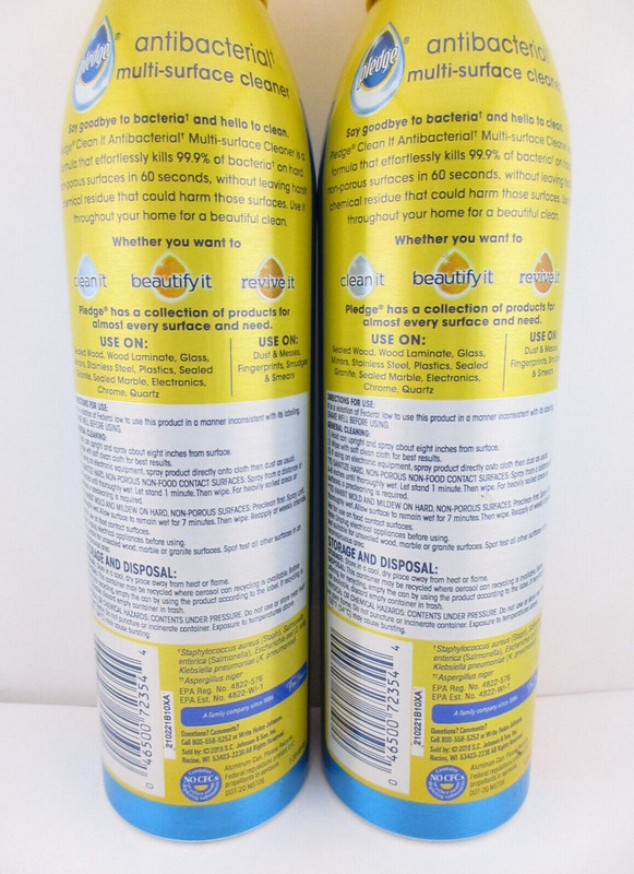 Pledge Antibac Multi Surface Cleaner, CITRUS, 9.7 oz ea, 2 pk - FREE SHIPPING!!! gallery