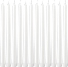 Dripless Taper Candles – Unscented White Candles Bulk Candle Sticks Long Burning