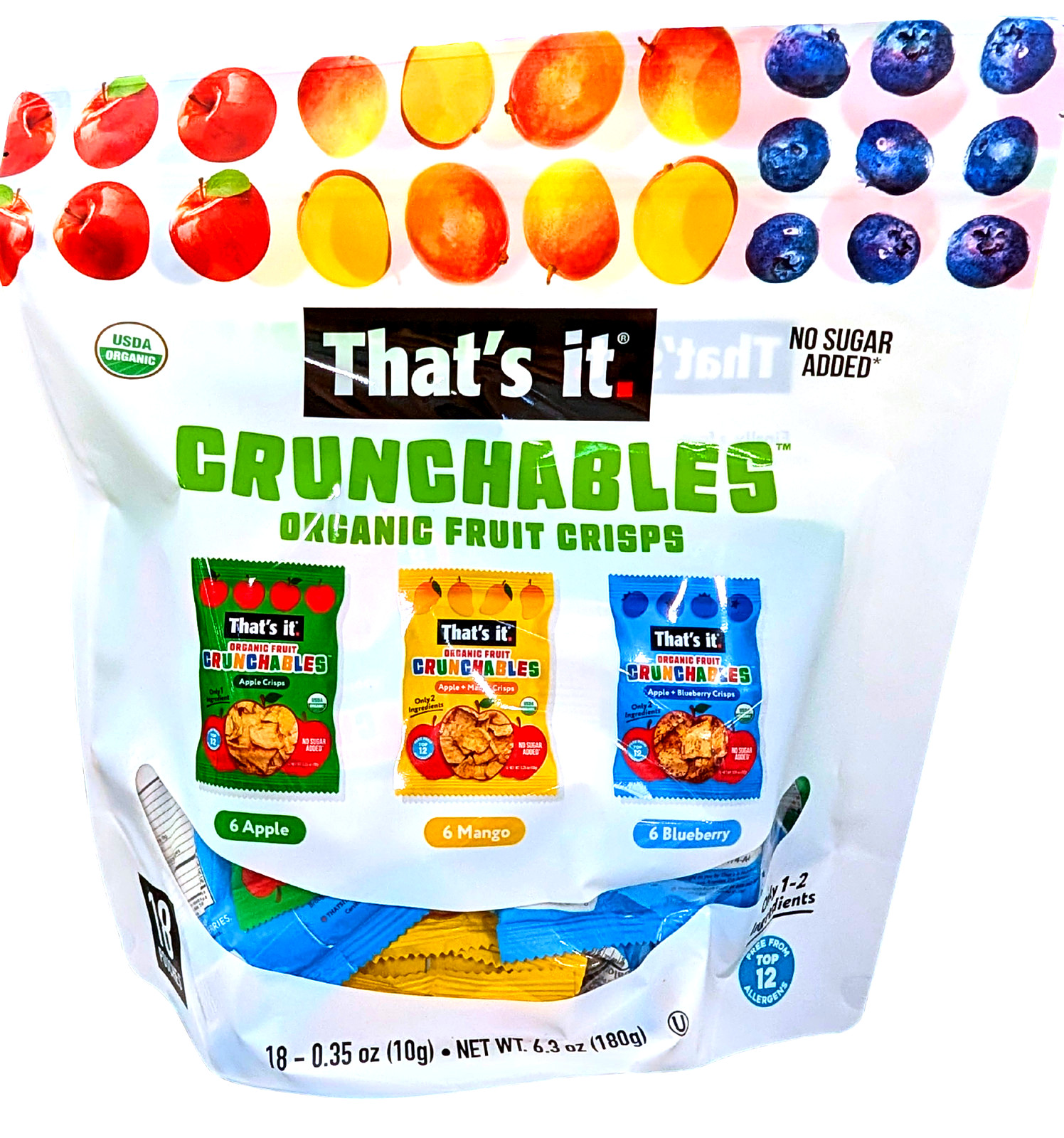 That's It Crunchable Organic Fruit Crisps Variety Pack 18 Packs EXP 06/2027 gallery