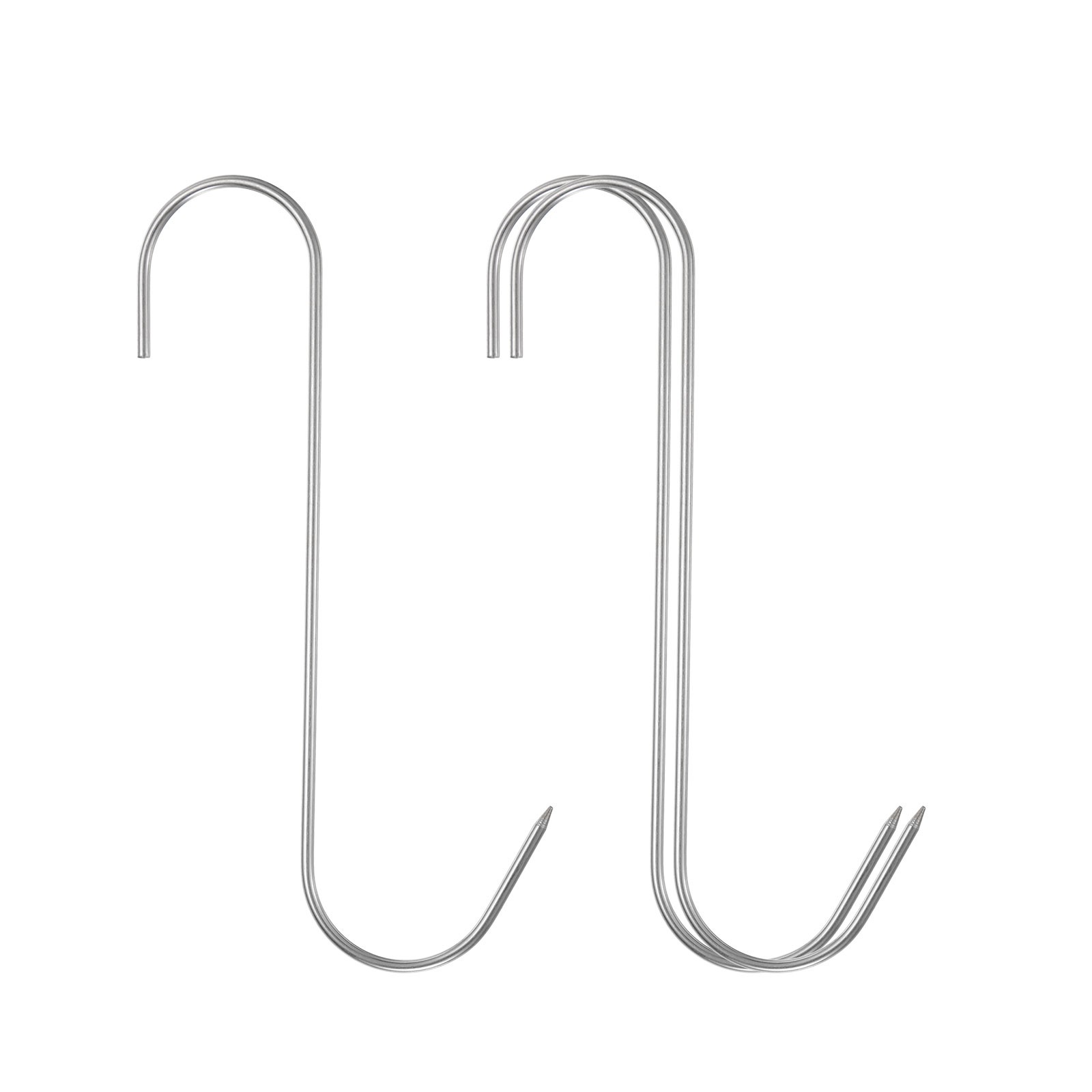 2pcs 7" Meat Hooks 304 Stainless Steel Butcher Hook S-Shaped Hook for Hanging gallery