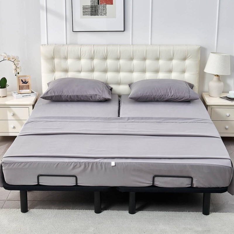 Kingnex 28-30 Split Top King Sheets Sets for Adjustable Bed 4 Pieces Include ... gallery