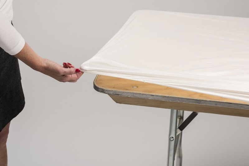 Kwik-Covers College Rectangular Fitted Plastic 6' & 8' Table Covers gallery