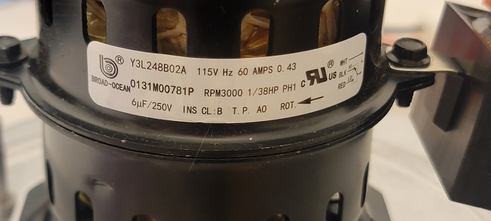 Broad-Ocean Y3L248B02A Furnace Inducer Motor 0131M00781P gallery