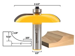 2-1/2″ Diameter Cove Raised Panel Router Bit – 1/2″ Shank – Yonico 12131