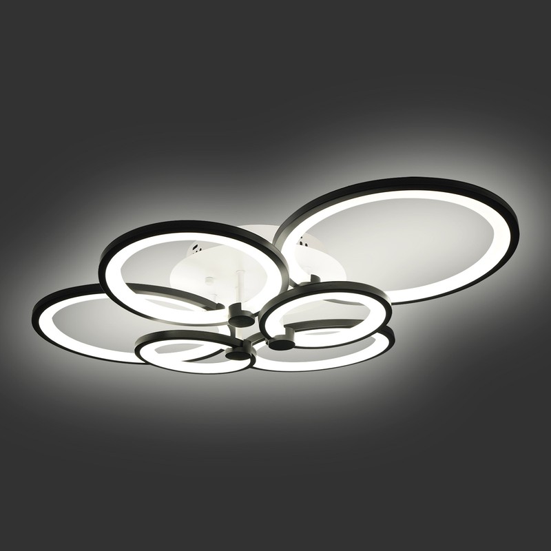 Led Ceiling Light 3500k-6500k Flush Mount Fixture Dimmable 6 Rings Daylight gallery