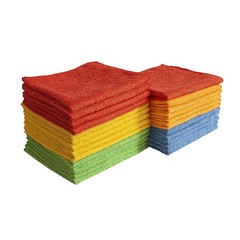 Eurow Microfiber Ultra-Absorbent Cleaning Cloths, 11.5″ x 11.5″, Multicolor