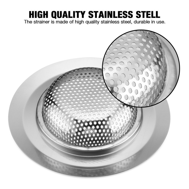 2PCS 4.5" Kitchen Bathroom Sink Strainer Stainless Steel Filter Drain Strainer gallery