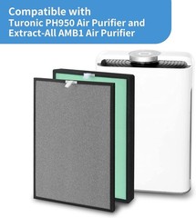 PH950 Filter Compatible with Turonic PH950 HEPA Air Pu-rifier and Extract-All AM