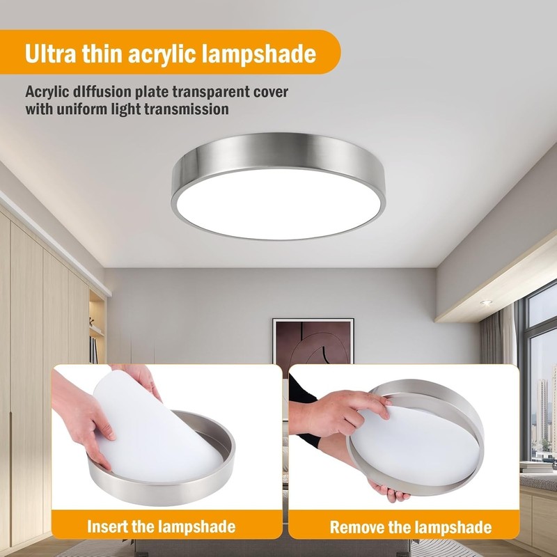 Modern Minimalist 13 Inch Ceiling Light, Dimmable 26W LED Ceiling Light Fixture gallery
