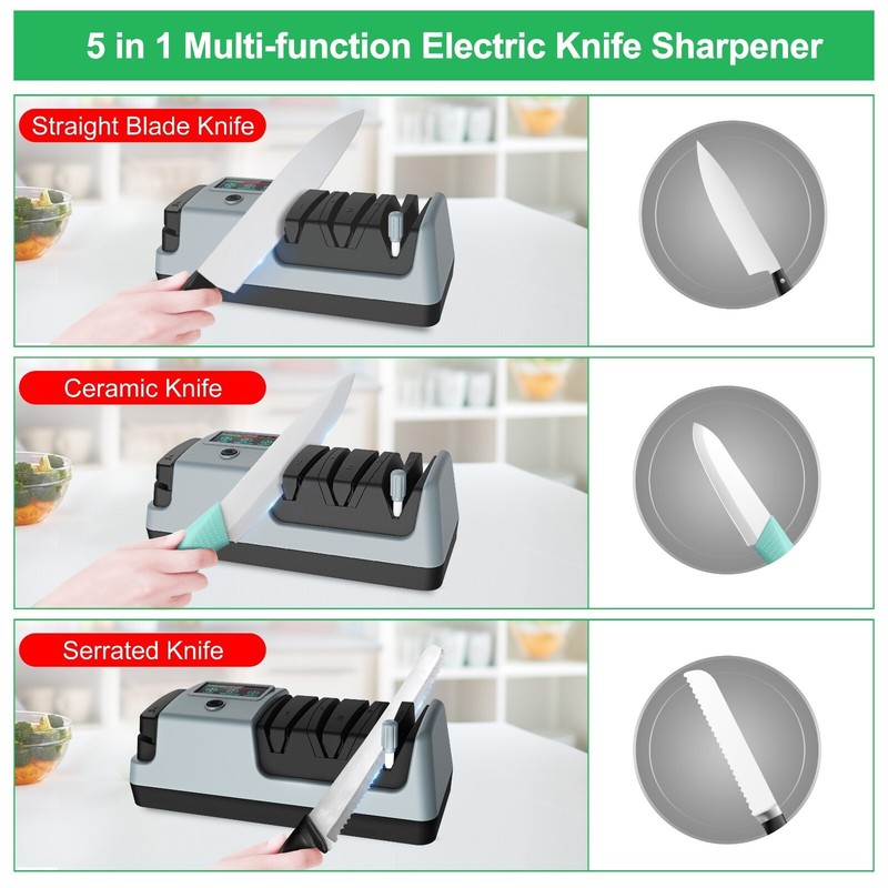 Professional Electric Knife Sharpener Sharpening Machine Household 5-in-1 gallery