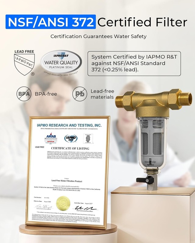 Waterdrop Spin Down Sediment Filter, Backwash Whole House Filter for Well Water gallery
