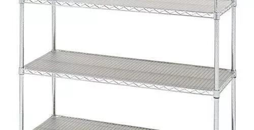 Lot (4) Seville Classics Individual Smoke Gray Wire Shelf Liners- Fits 30" x 14" gallery