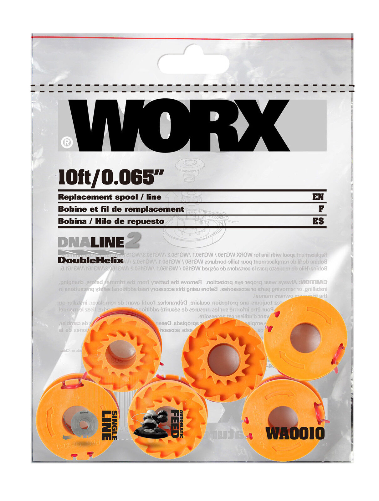 WORX WA0010 (6) Pack Replacement Spools for Worx GT gallery