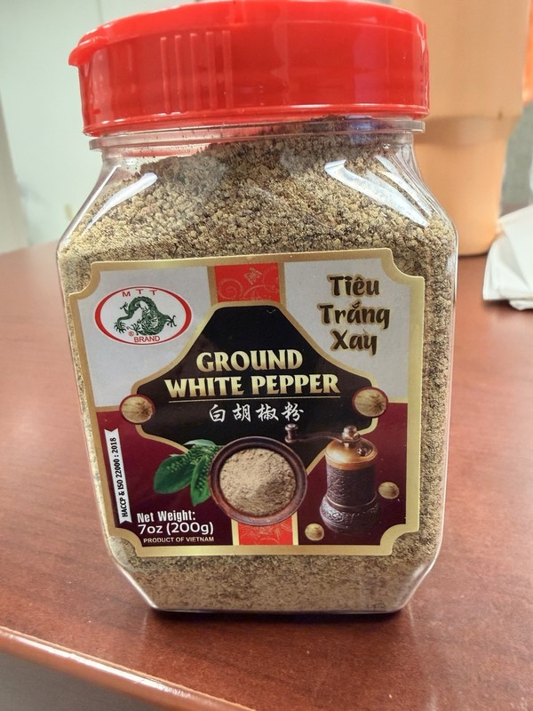 Ground White Pepper 7oz – Fresh, Aromatic, High Quality Spice- by MTT gallery