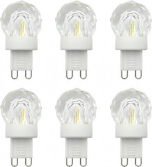 G9 2W LED Bulb Mini Globe Crystal Light (20W Equivalent) G9 Bi Pin Base Chand…