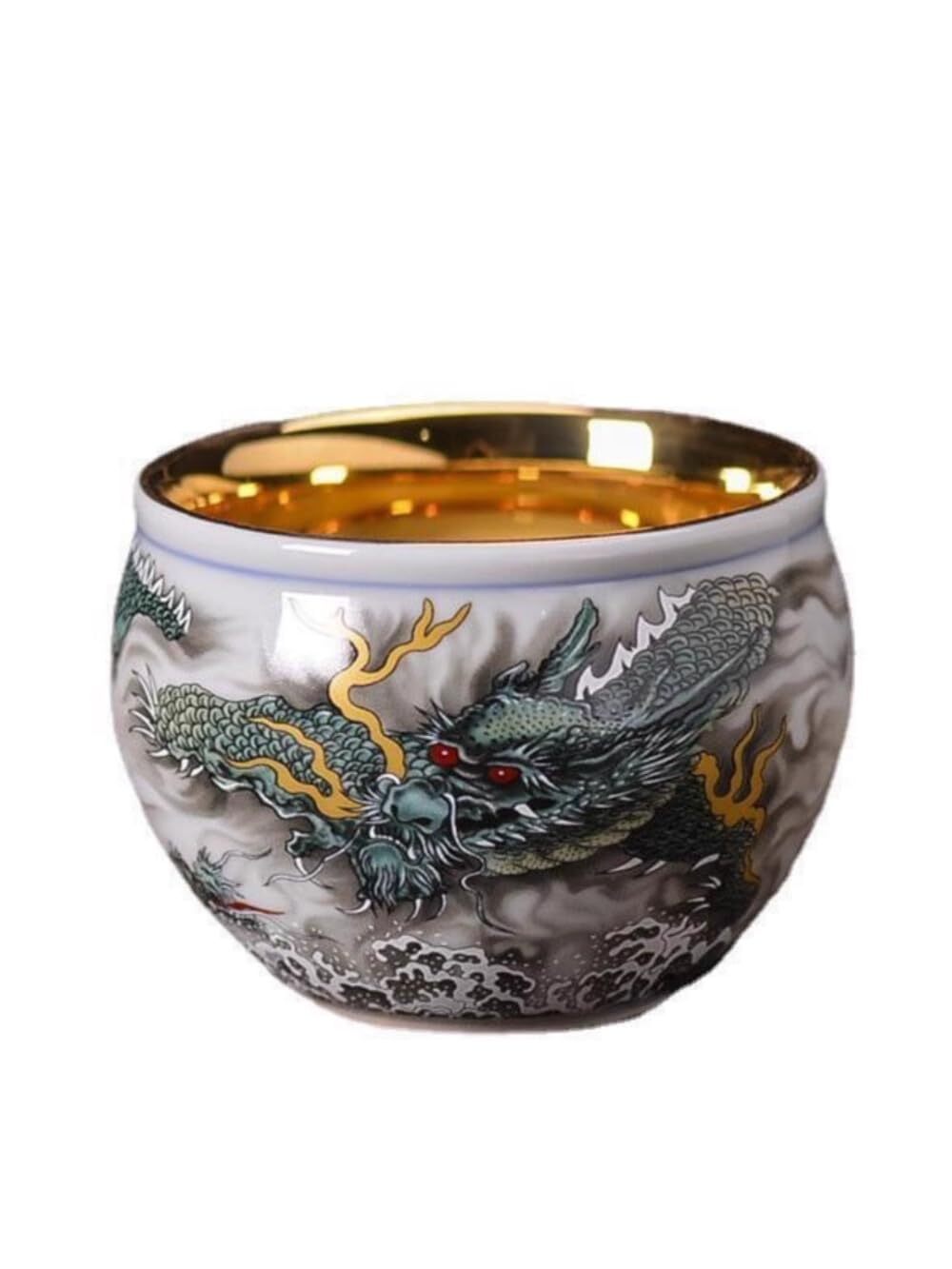 150ml Qinglong Cup Jianzhan Master Cup Tea Cup Jingdezhen Tea Set, White gallery