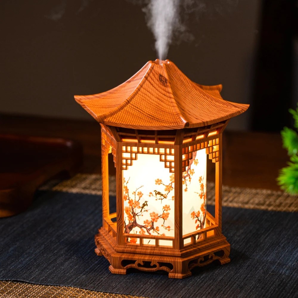 USB Chinese Pavilion Night Light And Humidifier 15cm / 6" gallery